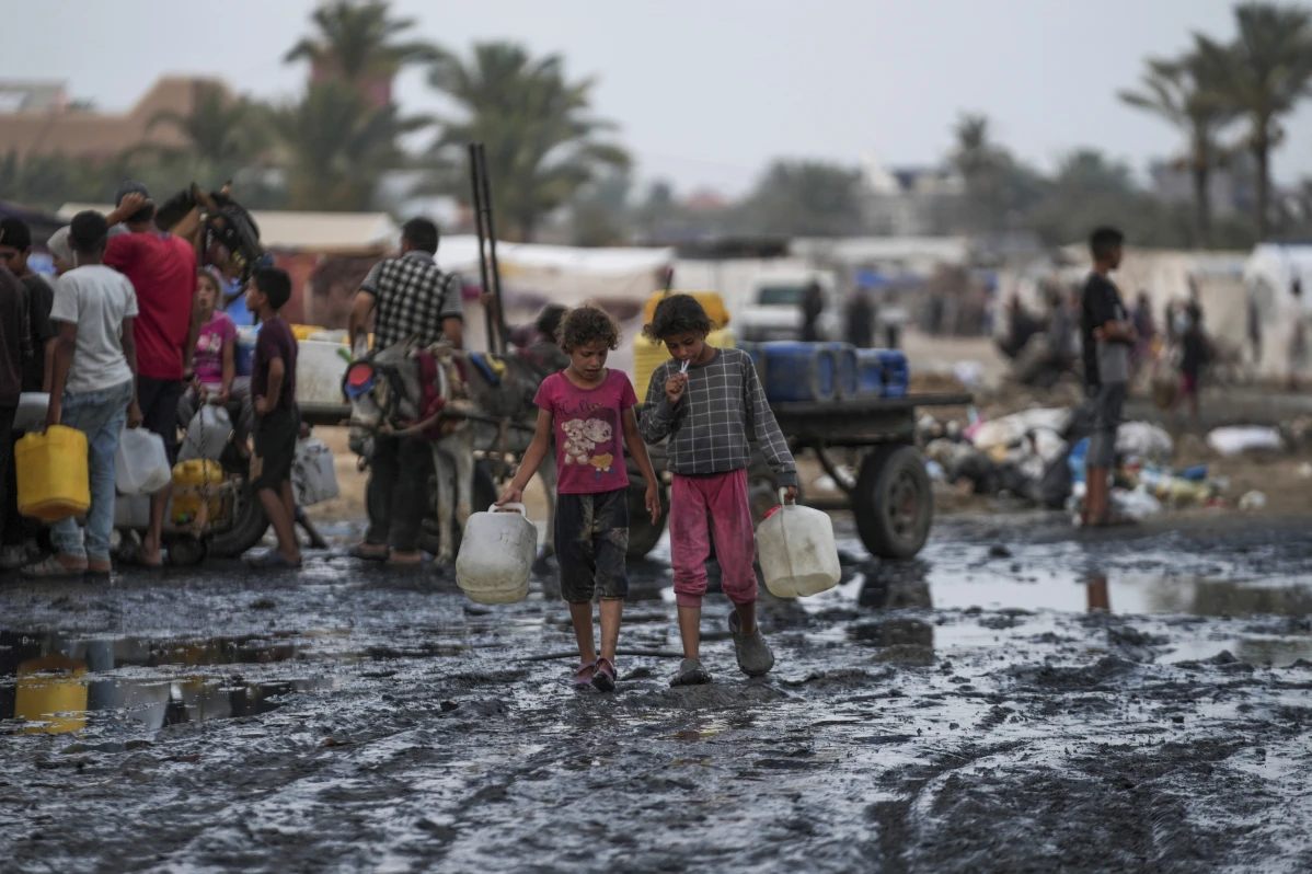 Gaza Strip in general and Nuseirat refugee camp particularly, surrounded by sewage and garbage