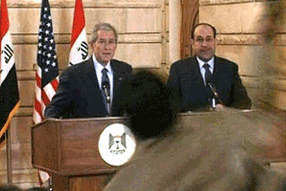 Revisiting the protest by the Iraqi journalist Muntadhar al-Zaidi against  U.S. president Bush